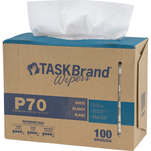 TaskBrand&reg; P70 Premium Series Wipers, Heavy-Duty, 16-3/4" L x 8-1/4" W Ontario Packaging