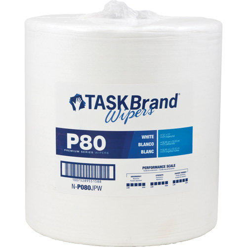 Chiffons de premi&egrave;re qualit&eacute; P80 TaskBrand, Robuste, 13" lo x 12" la Ontario Packaging