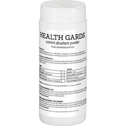 Poudre absorbante parfum&eacute;e Health Gards, 16 oz, Canette Ontario Packaging