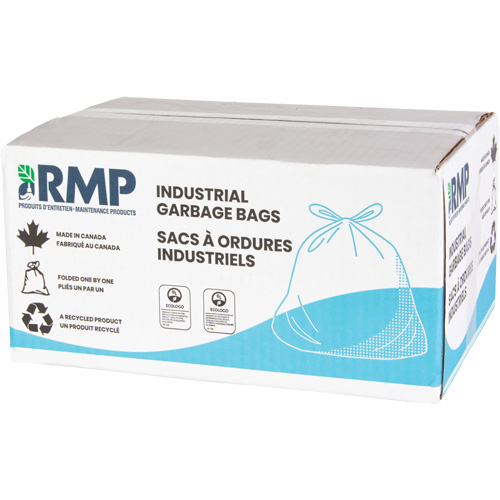 Industrial Garbage Bags, Utility, 20" W x 22" L, 0.64 mils, Clear, 23 L (6 Gal.) Capacity Ontario Packaging