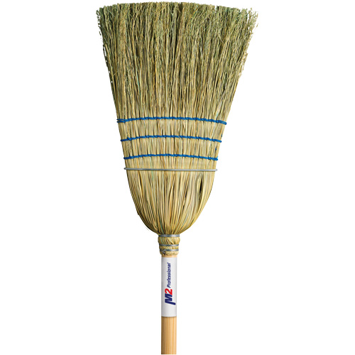 Balai de paille robuste, Trois cordes, Manche Bois Ontario Packaging