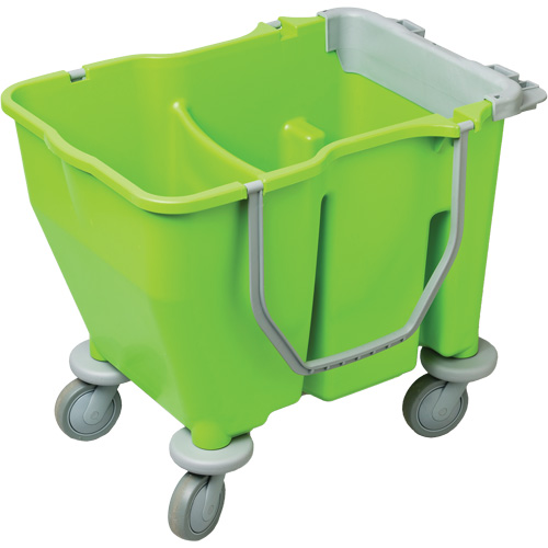 Double Mop Bucket with Wringer, 3.75 US Gal. (60 qt.) Capacity, Green Ontario Packaging