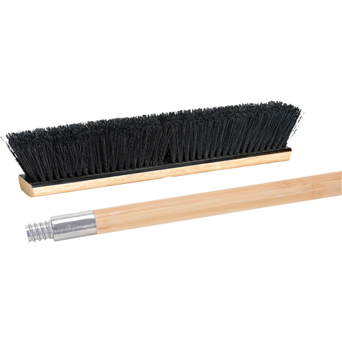 Push Broom with Metal-Threaded Handle, 24", Medium, Tampico Bristles Ontario Packaging