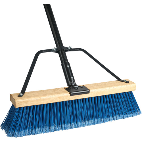 Ryno Push Broom with Braced Handle, 36", Fine, PVC Bristles Ontario Packaging