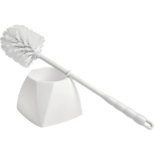 Brosse &agrave; cuvettes avec coupelle, 15-1/2" l, Soies Polypropyl&egrave;ne, Blanc Ontario Packaging