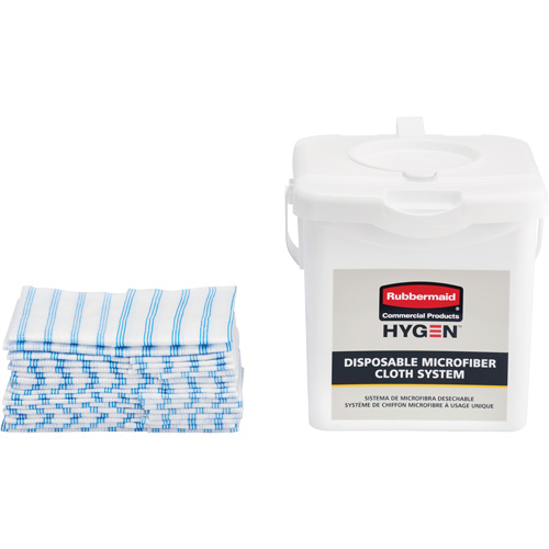 Seau de chargement pour chiffons microfibres, Blanc Ontario Packaging