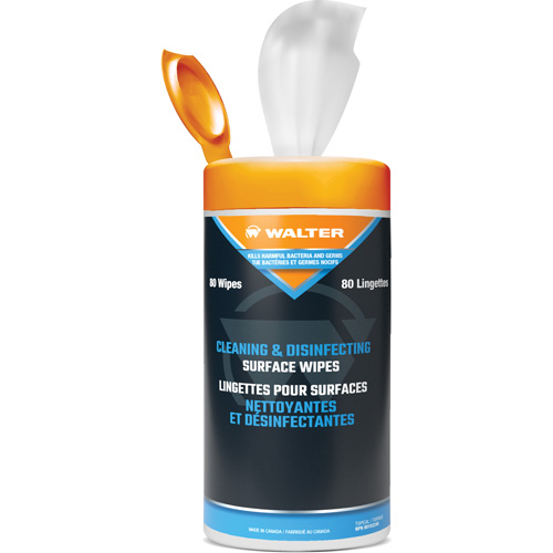 Disinfectant Cleaner Degreaser Surface Wipes, 12" x 5.5", 80 Count Ontario Packaging