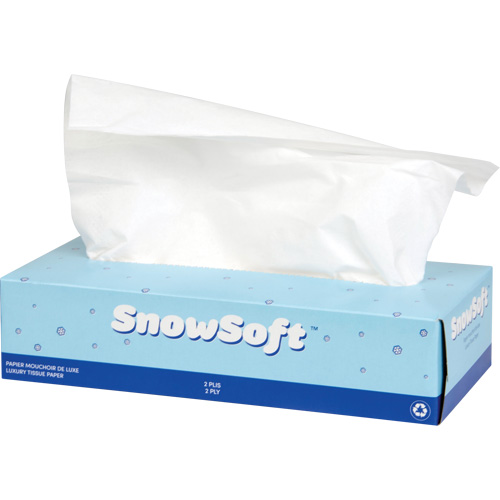 Snow Soft Premium Facial Tissue, 2 Ply, 7.4" L x 8.4" W, 100 Sheets/Box Ontario Packaging