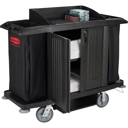 Executive Full-Size Housekeeping Cart with Doors Ontario Packaging