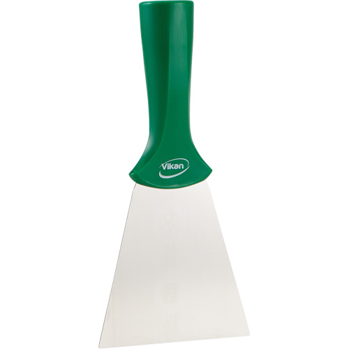Grattoir en acier inoxydable avec poign&eacute;e montable sur manche, Vert, 4" la x 8" lo Ontario Packaging