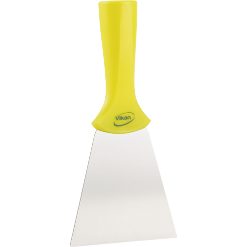 Handle-Mounted Stainless Steel Scraper, Yellow, 4" W x 8" L Ontario Packaging