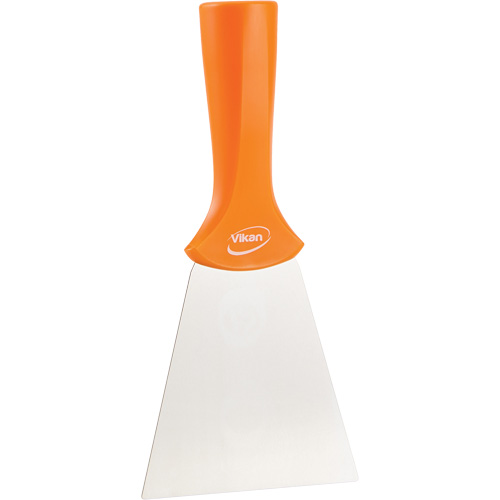 Handle-Mounted Stainless Steel Scraper, Orange, 4" W x 8" L Ontario Packaging