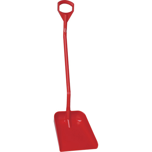 Ergonomic Large Blade Shovel, 51" Length, Plastic, Red Ontario Packaging