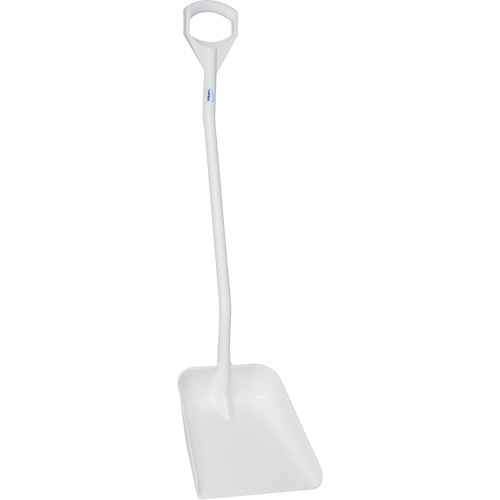 Ergonomic Large Blade Shovel, 51" Length, Plastic, White Ontario Packaging
