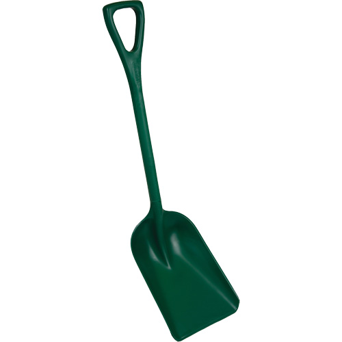 One-Piece Metal Detectable Shovel, 10" x 14" Blade, 37-1/2" Length, Plastic, Green Ontario Packaging