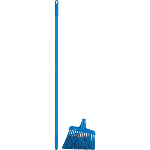 T&ecirc;te &agrave; balai en angle avec manche en m&eacute;tal, Crins Extra-ferme, 12", Polyester, Bleu Ontario Packaging