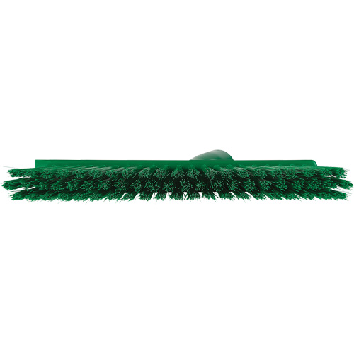 Dustpan Broom with Angled Thread, Medium Bristles, 10", Polyester, Green Ontario Packaging