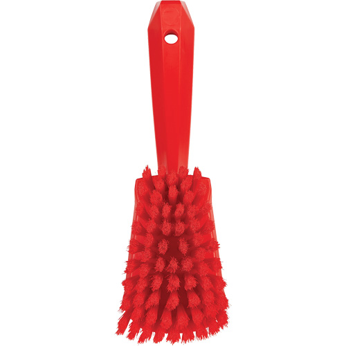Short-Handled Washing Brush, Soft Bristles, 10-1/2" Long, Red Ontario Packaging