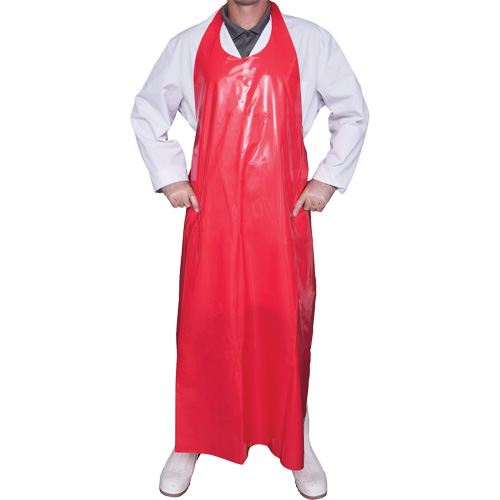 Top Dog 6 Mil. Apron, Polyurethane, 50" L x Red Ontario Packaging