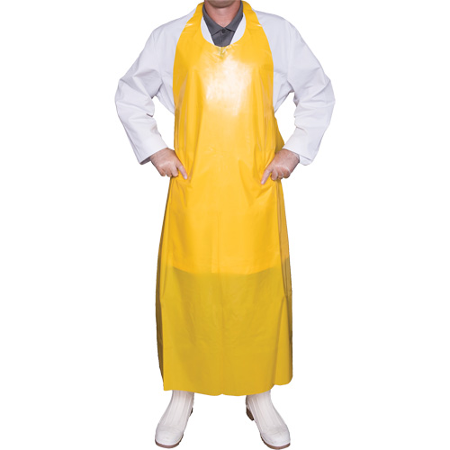 Top Dog 8 Mil. Apron, Polyurethane, 45" L x Yellow Ontario Packaging