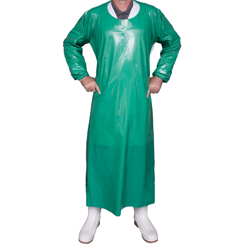 Top Dog 6 Mil. Gown, X-Large, Green, Polyurethane Ontario Packaging