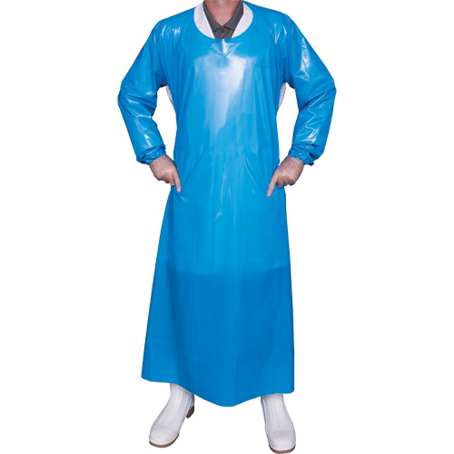 Top Dog 6 Mil. Gown, X-Large, Blue, Polyurethane Ontario Packaging