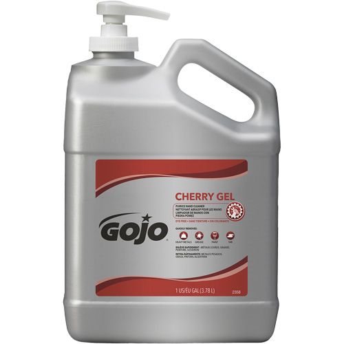 Hand Cleaner, Gel/Pumice, 4.5 L, Pump Bottle, Cherry Ontario Packaging