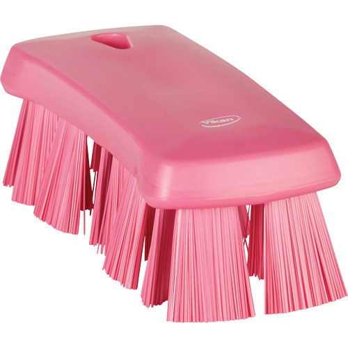 UST Hand Brush, Stiff Bristles, 6-9/10" Long, Pink Ontario Packaging