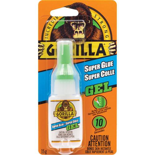 Super Glue Gel, 15 g, Bottle, Clear Ontario Packaging