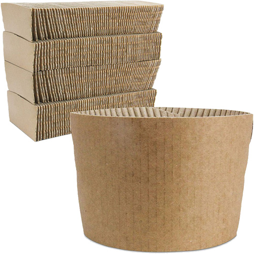 Kraft Coffee Cup Sleeves, Paper, 12 oz. - 20 oz., Brown Ontario Packaging