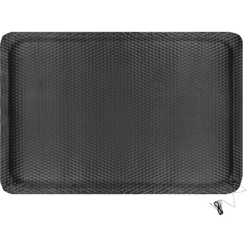 Tapis conductible Hog Heaven, 4' la x 6' lo, 5/8" &eacute;paisseur, Noir, Nitrile Ontario Packaging