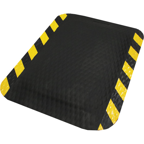 Tapis Hog Heaven, Losange, 2' x 3' x 5/8", Noir/Jaune, Nitrile Ontario Packaging