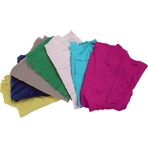 Chiffons fabriqu&eacute;s &agrave; partir de mat&eacute;riaux recycl&eacute;s, Coton, M&eacute;lange de couleurs, 10 lb Ontario Packaging