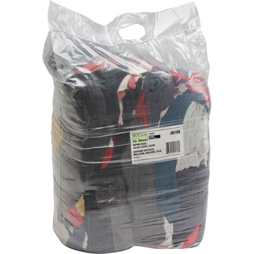 Recycled Material Wiping Rags, Fleece, Mix Colours, 25 lbs. Ontario Packaging