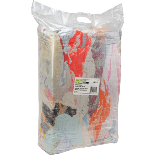 Recycled Material Wiping Rags, Terrycloth, Mix Colours, 25 lbs. Ontario Packaging