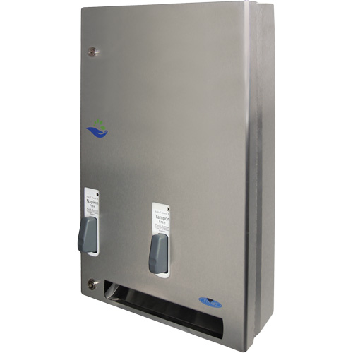 Distributeur de produits d'hygi&egrave;ne f&eacute;minine gratuits &agrave; bouton pression Ontario Packaging