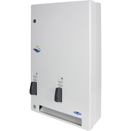 Distributeur de produits d'hygi&egrave;ne f&eacute;minine gratuits &agrave; bouton pression Ontario Packaging