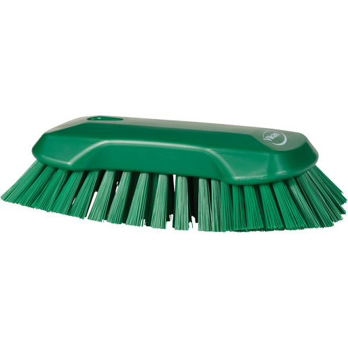 Hand Brush, Extra Stiff Bristles, 9-1/10" Long, Green Ontario Packaging
