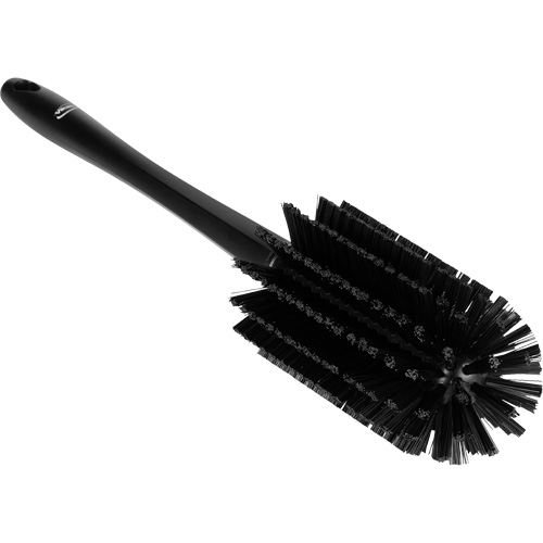 Medium Brush with Handle, Stiff Bristles, 17" Long, Black Ontario Packaging