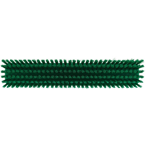 Push Broom Head, Fine/Stiff Bristles, 16-1/2", Polyester/Polypropylene, Green Ontario Packaging