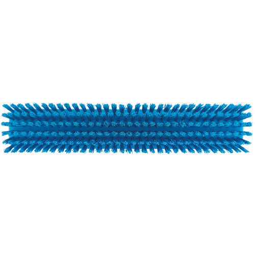 Push Broom Head, Fine/Stiff Bristles, 16-1/2", Polyester/Polypropylene, Blue Ontario Packaging