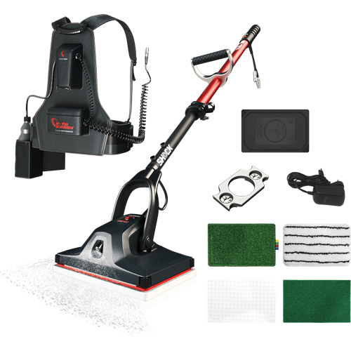 Shock Oscillating Floor Cleaning Machine with Backpack, Cleaner Ontario Packaging
