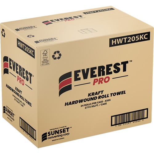 Everest Pro Kraft Hardwound Roll Towels, 1 Ply, Standard Ontario Packaging