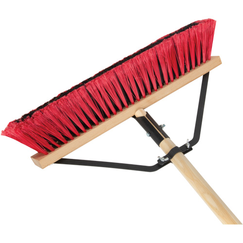 Push Broom with Braced Handle, 18", Medium, PVC Bristles Ontario Packaging