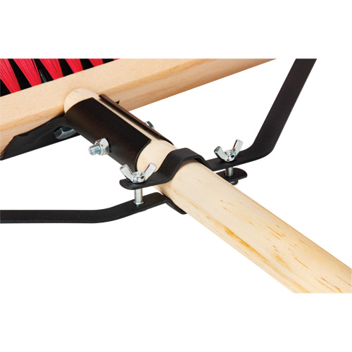 Push Broom with Braced Handle, 18", Medium, PVC Bristles Ontario Packaging