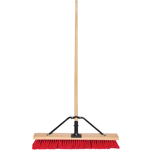 Push Broom with Braced Handle, 24", Medium, PVC Bristles Ontario Packaging