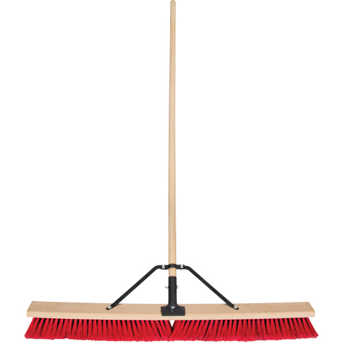 Push Broom with Braced Handle, 36", Medium, PVC Bristles Ontario Packaging
