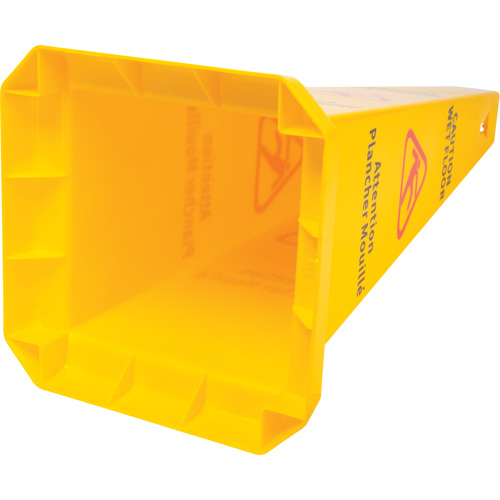 C&ocirc;ne d'avertissement de plancher mouill&eacute;, Bilingue avec pictogramme Ontario Packaging