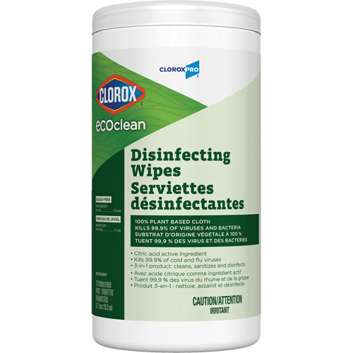 Lingettes d&eacute;sinfectantes EcoClean, 75 lingettes Ontario Packaging