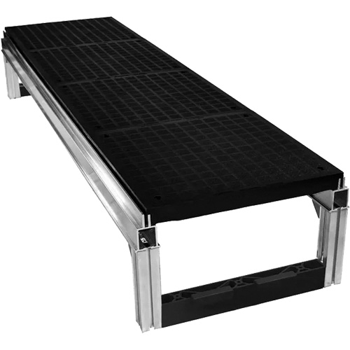 FOUNDATION Smooth Modular Aluminum Work Platform Kit, 36" W x 72" D, 400 lbs. Capacity, All-Welded Ontario Packaging